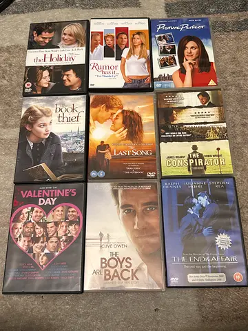 Collection of 9 DVDs — dramas, romance and comedy (used)