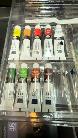 Set of Acrylic Paint Tubes (Assorted Colors) - New in Case