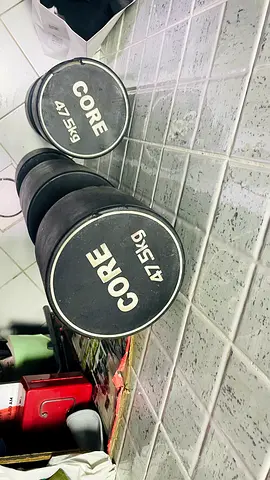 Pair of 47.5kg CORE Rubber-Coated Dumbbells