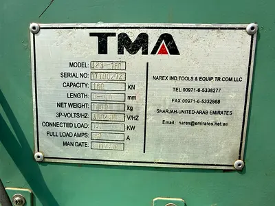 TMA Industrial Press / power Press (used) - Model J23-160