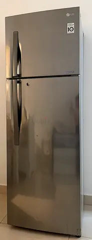 LG Top Freezer Refrigerator, 2-door Stainless Steel - Good Condition