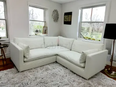 Expensive quality marina home feather 🪶 filled modular sofa off white color