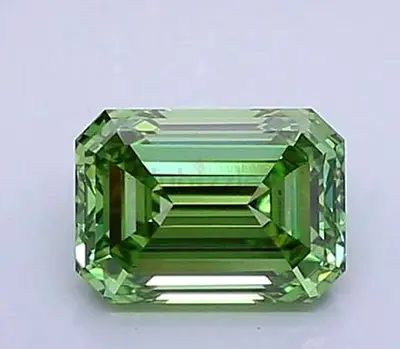 4.02 CT Vivid Green LG Diamond