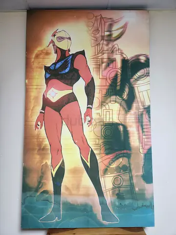 Huge Retro Anime Pop Art Canvas – Actarus / Goldorak (150cm)