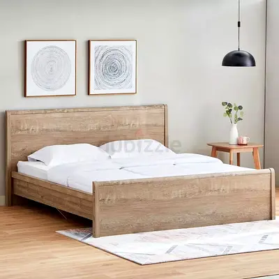 Wooden Double Bed Light Oak Finish(URGENT Sale)