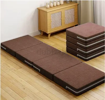 Foldable Floor Mat, Four Fold Portable Four Fold Mattress