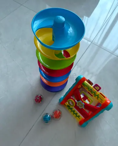 ELC infant activity triangle and ball tower