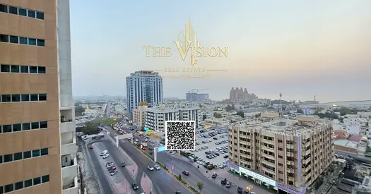 غرفة وصالة مطبخ مغلق  مع باركينغ  اطلالة بحر كاملة   طابق مرتفع  مساحة كبيرة