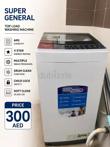 Super General 6kg Top Load Washing Machine - Good Condition