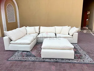 Marina Home Luscious feather 🪶 filled modular sofa with footstool