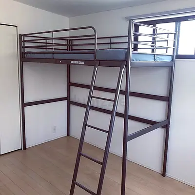 IKEA Metal loft bed with ladder - single bed frame with free home delivery