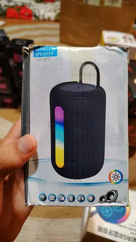Portable Wireless Bluetooth Speaker with LED Light Strip Black