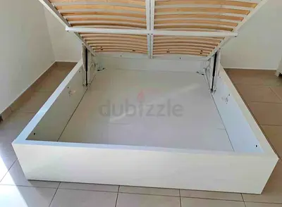 Ikea hydraulic bed frame With IKEA mattress queen size