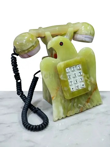 Onyx stone falcon decorative telephone- 30cm height