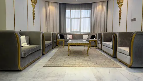 Luxury Majlis Sofa Set with Tables & Mirror