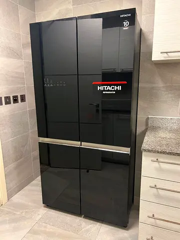Hitachi franch door side by side refrigerator 4 door bottom freezer same like a new condition