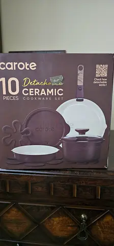 10-piece Ceramic Cookware Set (Like New) - Nonstick Pots and Pans