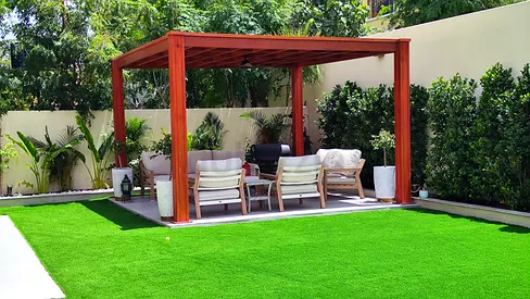 Wooden pergola