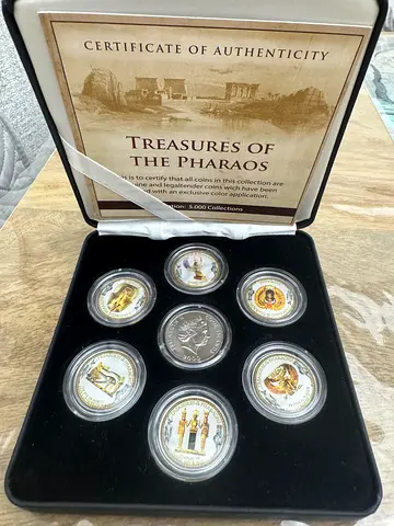 Cook Islands 2000 “Treasures of the Pharaohs” – Limited Edition 7-Coin Set