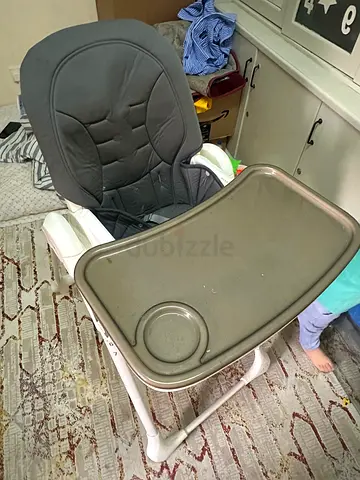 Used Baby High Chair with Removable Tray - Grey