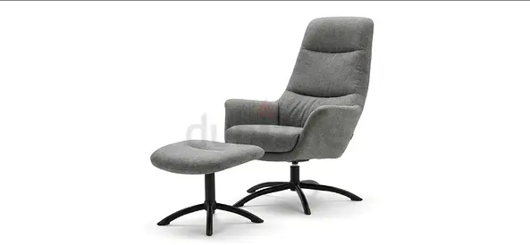 IKEA Grey Chair with footstool like new