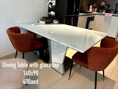 Kitchen table with glass top