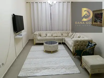 Two bedrooms and a living room with two bathrooms for monthly rent in Al Taawun