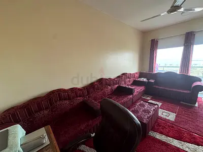 Large Maroon Corner Sofa Set