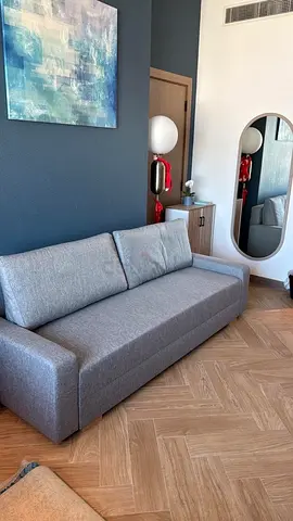 3-Seat Sofa Bed Grey With Storage