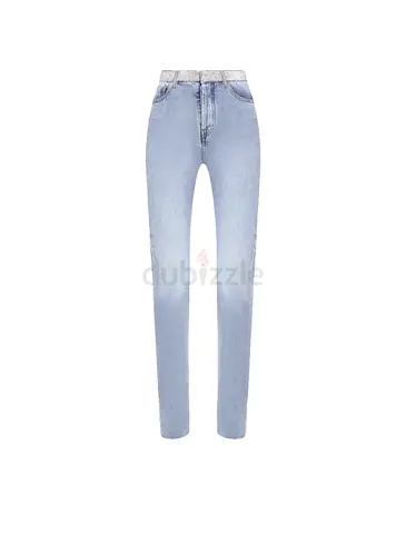 ALEXANDRE VAUTHIER Crystal-Embellished Runway Jeans Size US27