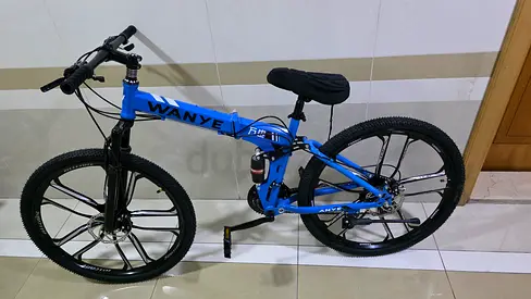 Wanye folding mountain bike - 26" alloy frame, 21-speed, good condition