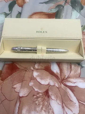 Rolex branded silver ballpoint pen with original box