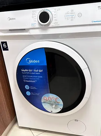 Front facing 6kg washing machine, 5 star energy rating