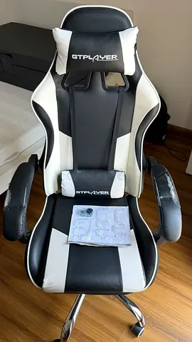Chrome base office chair with castor wheels (fair condition)