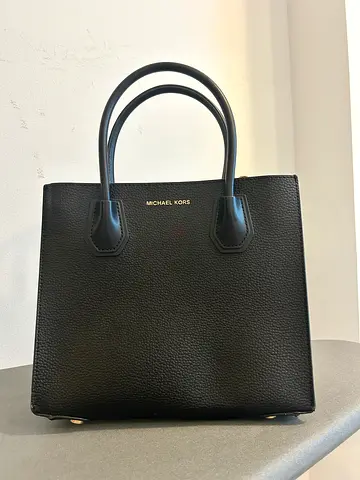 Black Michael Kors Leather Tote Bag -Medium
