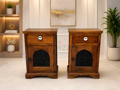 Marina Solid wood vintage design Nightstands