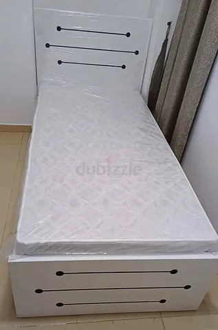 Brand new mdf single bed with medical mattress available.