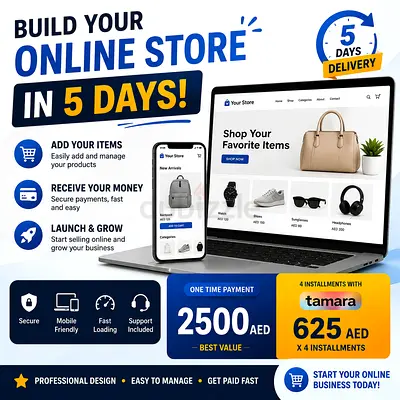 BUILD YOUR ONLINE STORE IN JUST 5 DAYS!