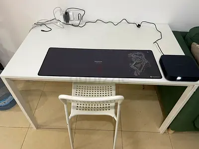 White IKEA desk for sale — 80 AED