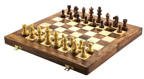 Beautiful brand new pure rosewood chessboard 14x14 inches big with magnetic rosewood pcs inside.