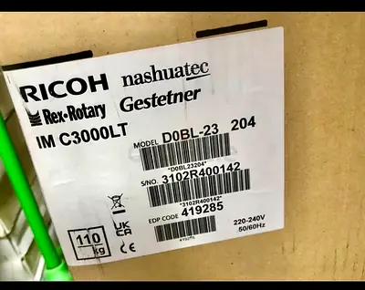 Ricoh Nashuatec Gestetner IM C3000LT Multifunction Photocopier