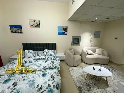 استوديو فاخر ثاني ساكن بمطبخ منفصل مع بلكونه مفتوحه مفروش بالكامل✨عجمان ابراج الياسمين. للإيجار الشهري.الإيجار يشمل الفواتير والإنترنت وموقف