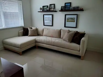 As brand new crate And BARREL L shape sofa