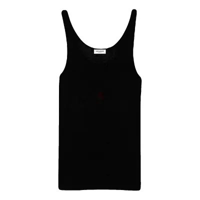 SAINT LAURENT Black Wool Jersey Tank Top Size S Brand new