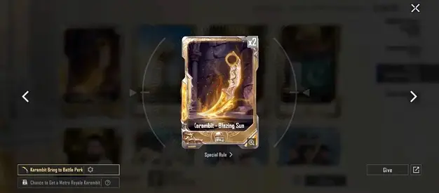 Pubg mobile karambit card