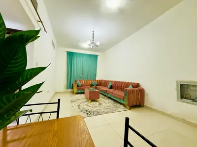 Clean furnished 1-bedroom apartment in Al Rawda 2, behind Al Rawda Bridge and near Al Abayat Signal, with easy access to Dubai and Sharjah