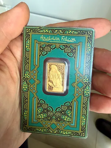PAMP Arab Falcon Gold Bar, 5 grams