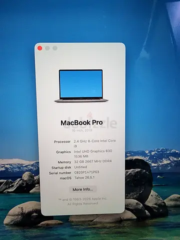 MacBook Pro 16-inch (Space Gray) - Good Condition, 2019 model, 32 GB RAM , 1TB SSD, 8GB Graphic