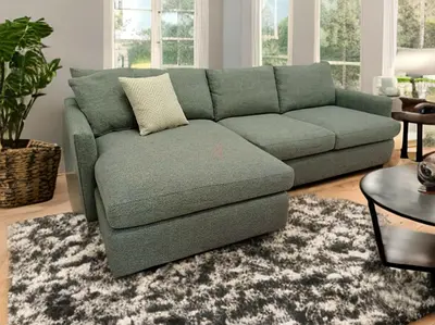 Perfect condition crate and barrel lounge Deep lshape sofa for sale