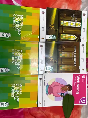 Set of Grade 8 UAE School Textbooks: Islamic Education, Wellbeing & Moral, Social Cultural Studies